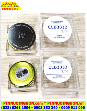 Maxell CLB3032, Pin đồng hồ SOLAR Pin sạc 3.7v Lithium Maxell CLB3032 /chân thép, Xuất xứ NHẬT